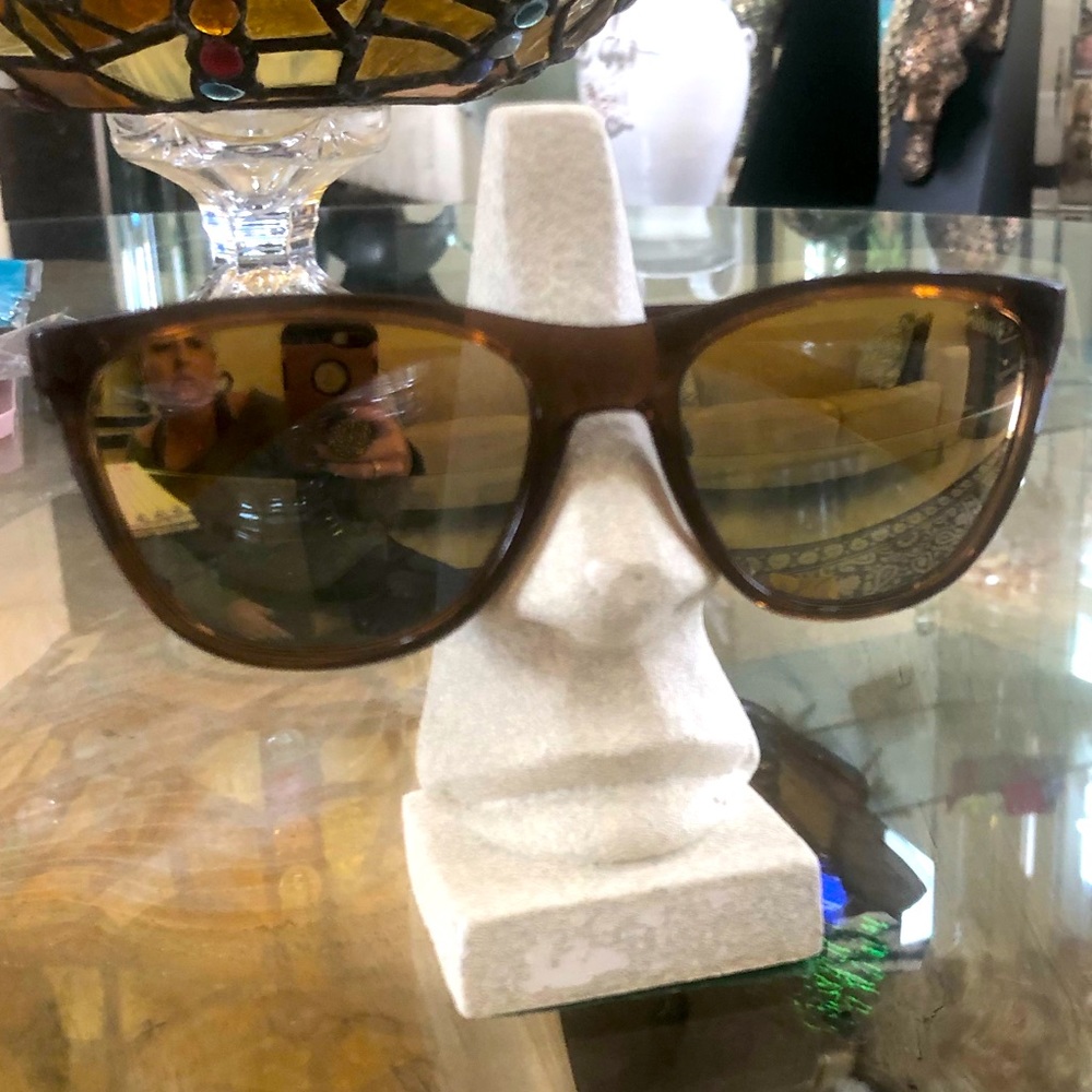 Emporio Armani Sunglasses EA4053. Clear brown frame with gold lenses 57-18-140